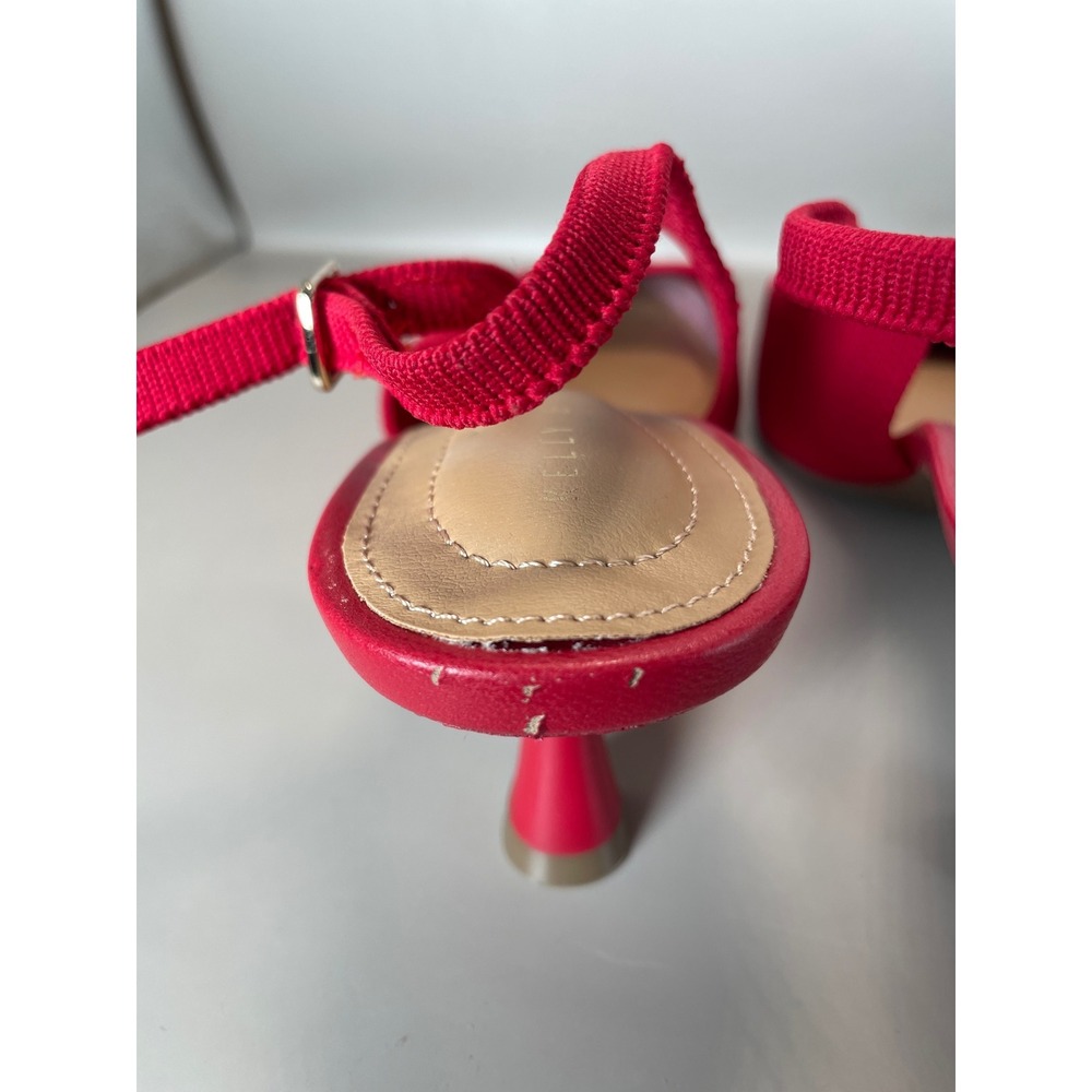 Kelly & Katie Zaria Red Knit Slingback Kitten Heel Pumps Womens 8M 200747104 - Picture 4 of 7